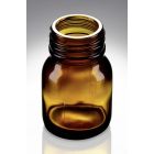 25 ml Weithalsglas braun DIN 28 Gewinde