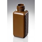 100 ml Kunststoff Fl. PE braun Typ D DIN 25 Mündung rechteckig