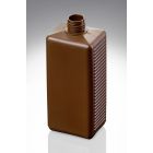 500 ml Kunststoff Fl. PE braun Typ H DIN 25 Mündung rechteckig