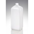 1000 ml Kunststoff Fl. PE natur Typ TE DIN 25 Mündung, rechteckig m.Warndreieck
