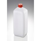 EB 1000/25 Rechteckflasche  PE natur geprüft mit Warndreieck