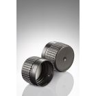 PP 28 Originalitätsverschluss PP schwarz mit Schaumeinlage EPE für Glas