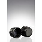 PP 28 Originalitätsverschl. schwarz/schwarz mit Konuseinlage LD-PE innen 20,0mm für Glas