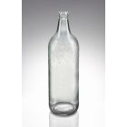 1000 ml Kurzhalsflasche weiß geeist mit Spitzen PP 28 S Mündung