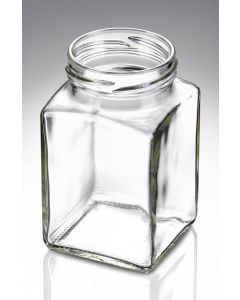 260 ml Verpackungsglas weiß 4 kant 58er TO Mündung