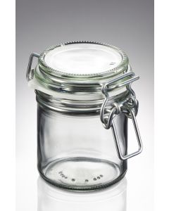 167 ml Drahtbügelglas komplett (Deckel/Gummiring weiß)