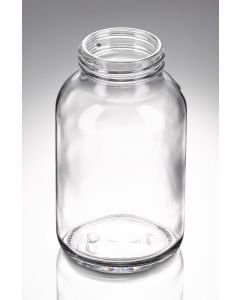 1000 ml Weithalsglas weiß DIN 68 Gewinde