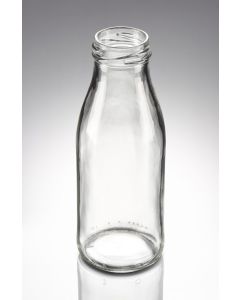 250 ml Glasflasche weiß 38er TO Mündung - Milchflasche