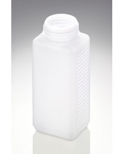 250 ml Kunststoff Fl. PE natur Typ V DIN 40 Mündung rechteckig
