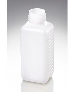 100 ml Kunststoff Fl. PE natur Typ D DIN 25 Mündung rechteckig ca. 9g EG