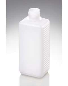 250 ml Kunststoff Fl. PE natur Typ V DIN 25 Mündung rechteckig