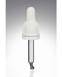 Pipettenmontur DIN 18 OV für 50 ml Flasche Sauger weiß  / SV weiß