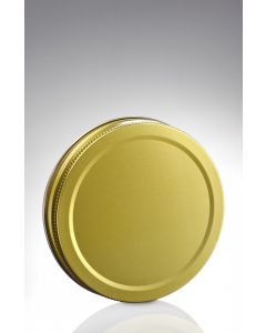 80 x 15 mm Schraubverschluss gold Weißblech mit Compound