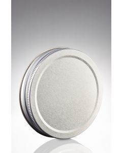 80 x 15 mm Schraubverschluss silber Weißblech mit Compound PVC frei