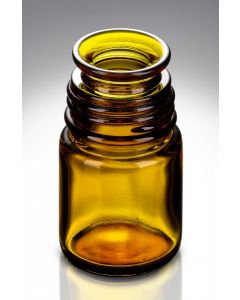 15 ml Glasflasche braun zyl. Form DIN 28 Tellerrandmündung