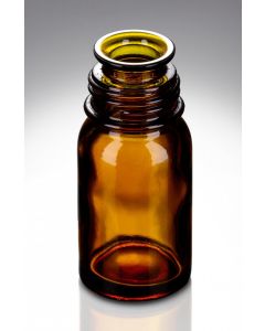 30 ml Glasflasche braun zyl. Form DIN 28 Tellerrandmündung
