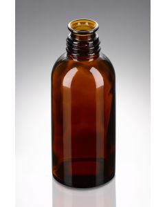 250 ml Glasflasche braun zyl. Form DIN 32 Tellerrandmündung