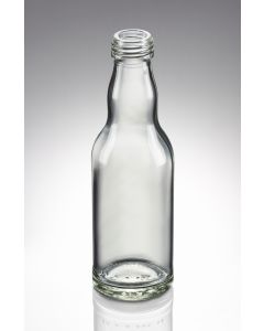 200 ml Kropfhalsflasche weiß  PP 28 Mündung für Ausgieser