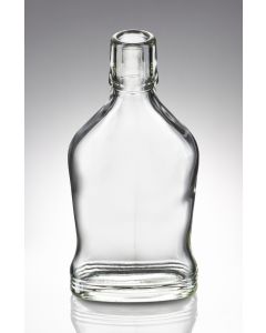 200 ml Taschenflasche Bügelverschluss weiß Lochmund Mündung - unmontiert