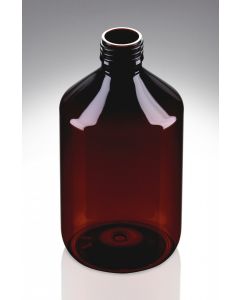 250 ml Veralflasche PET braun mit PP 28 ROPP
