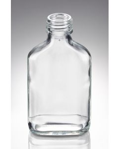 100 ml Taschenflasche oval weiß PP 28 Mündung - leichtgewichtig 115g