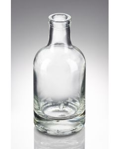 200 ml OBLO Spirituosenflasche weiß mit Oberband Mündung