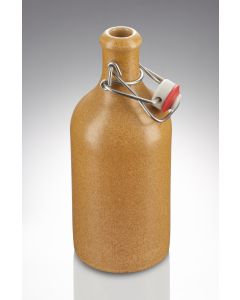 500 ml Tonkrug Weinform Glasur braun Bügelverschluss